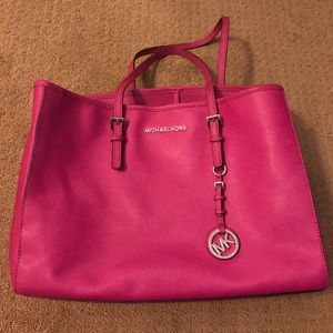 Michael Kors pink leather purse
